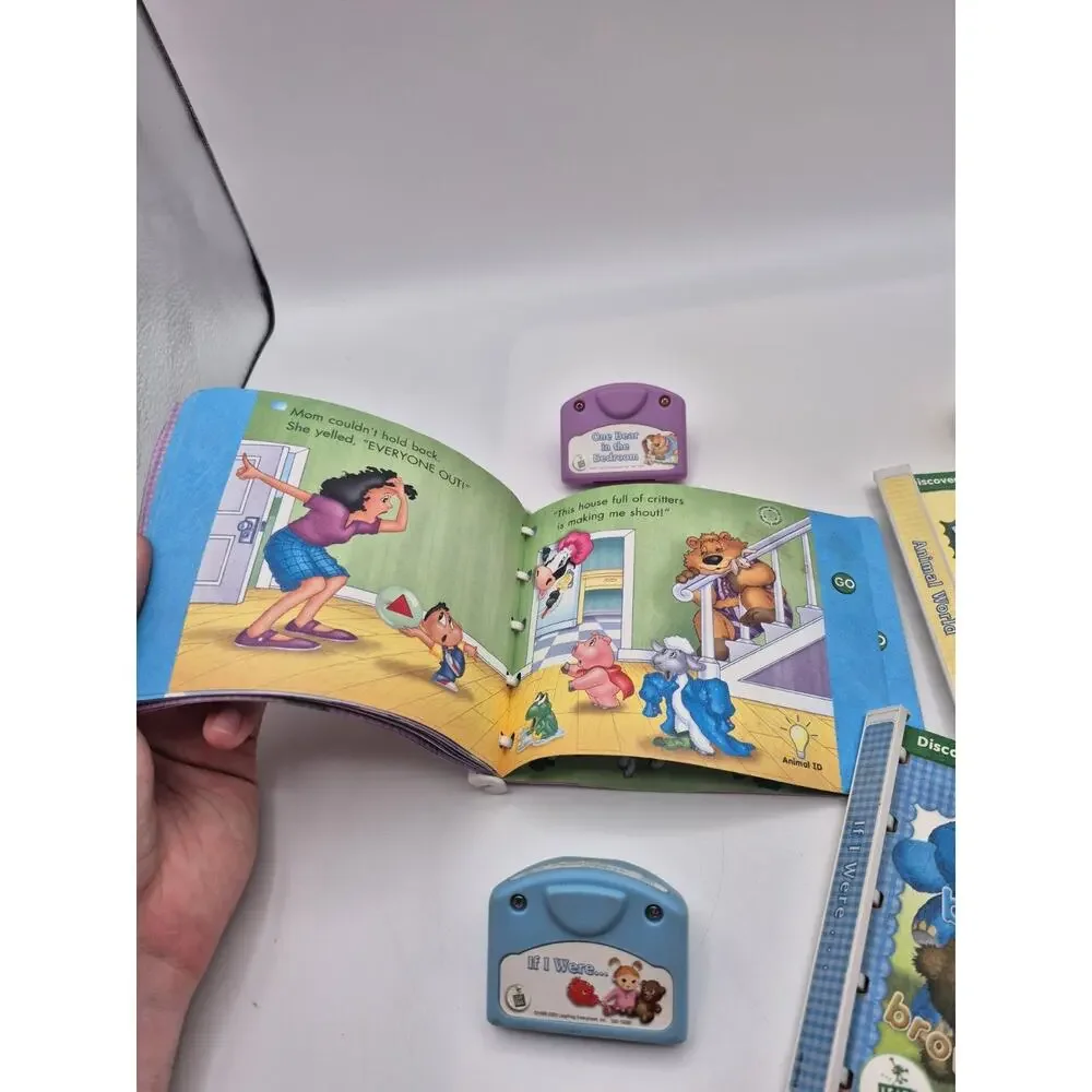 Lot of 3 Leap Frog Little Touch Books and Cartridges All Tested and Working